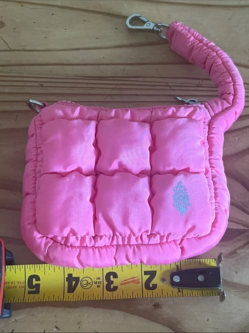 Free People Movement Quilted Micro Pouch Bubblegum Pink